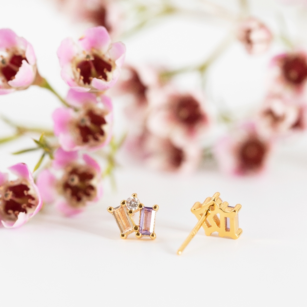 Anastasia Stud Earrings (S925) - Only 3 left! - Picture 3 of 4